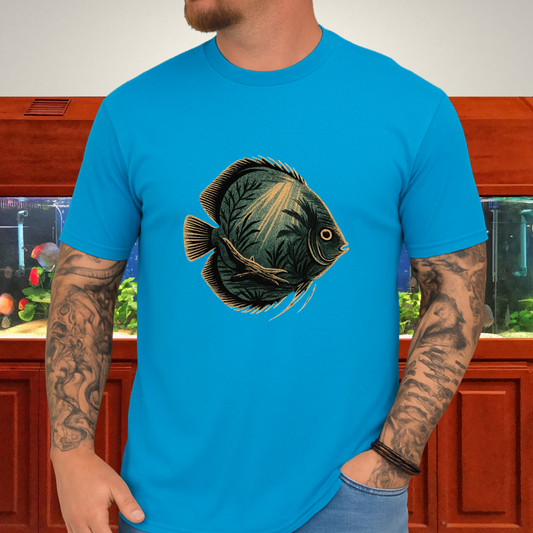 Tropical Surrealism: Heckel Discus with Amazon Scene Tee