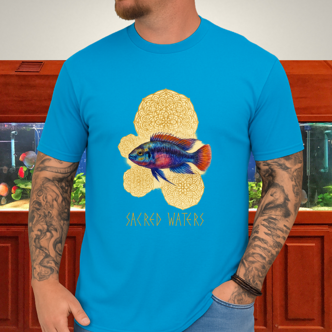 Sacred Waters Tee – Kribensis with Mandala Geometry Design