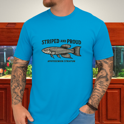 Striped and Proud Tee – Aphyosemion Striatum Retro Banner