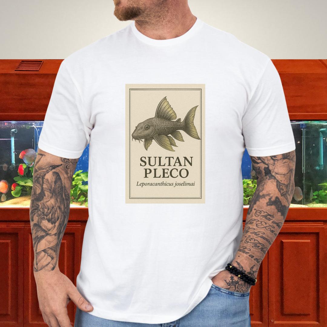 Sultan Pleco Tee – Realistic Etching Catfish Design-T-Shirt-Fish &amp; Friends Tees