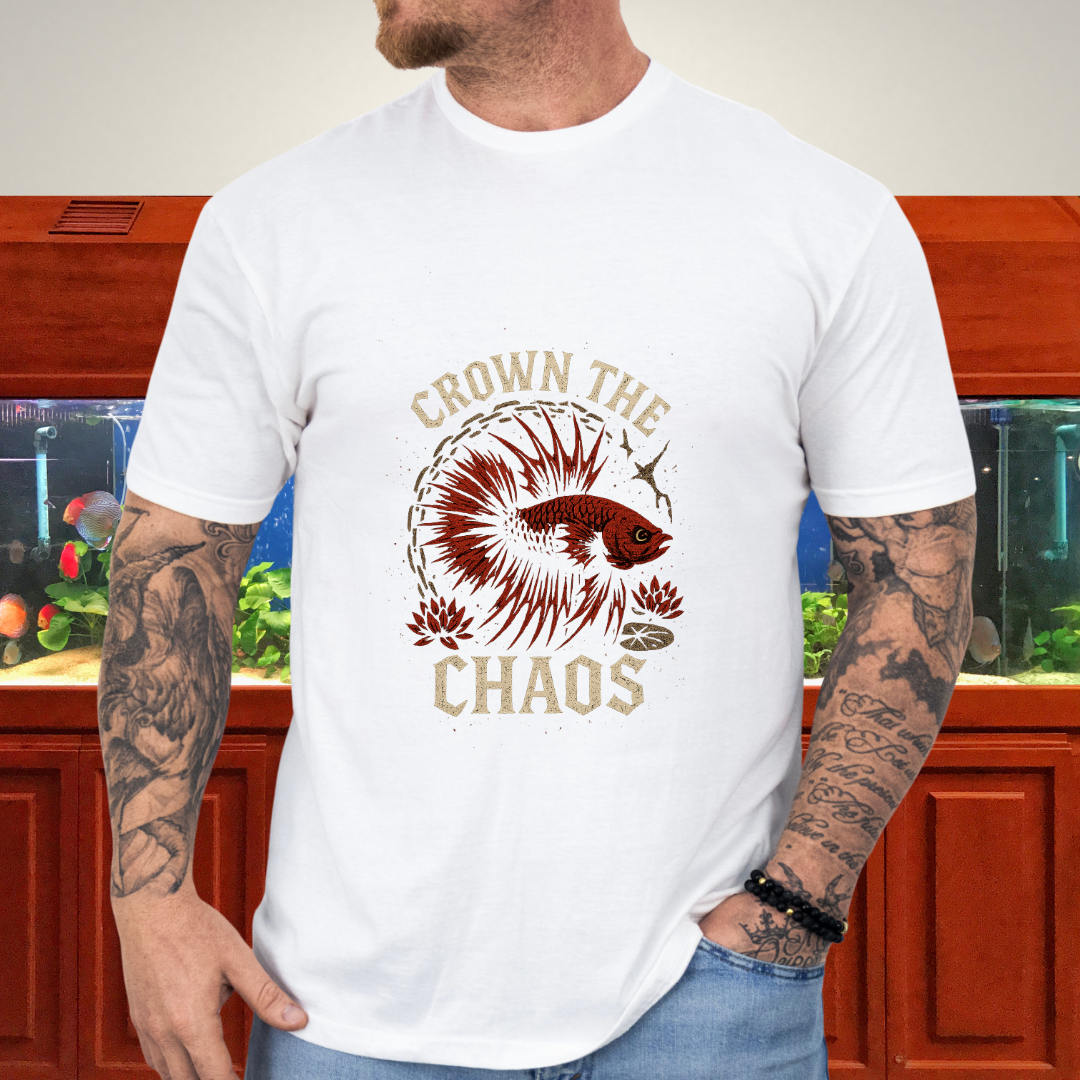 Crown the Chaos Crowntail Betta T-Shirt – Punk Fishkeeper Apparel