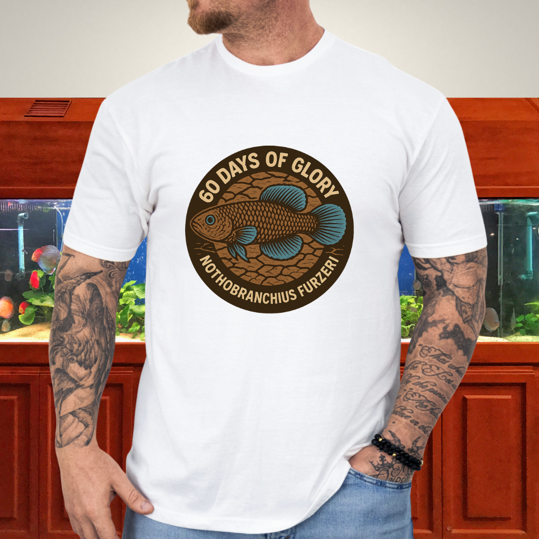 60 Days of Glory Tee – Nothobranchius furzeri Annual Killifish