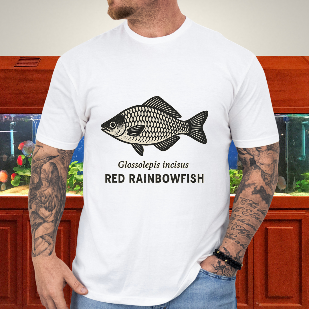 Lake Sentani Rainbowfish Shirt – Bold Red Fish Design