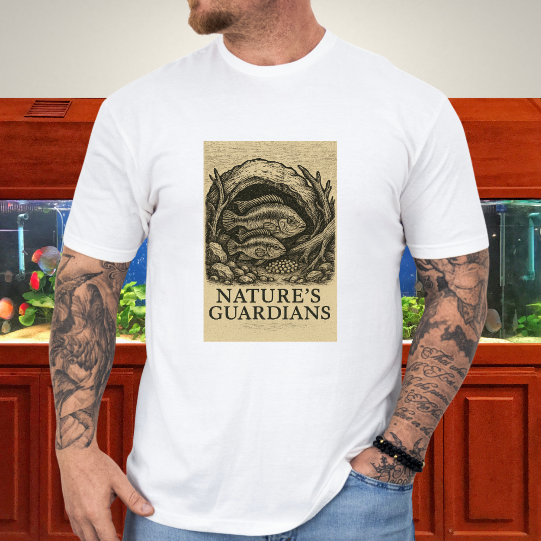 Nature’s Guardians Tee – Kribensis Pair Woodcut Illustration