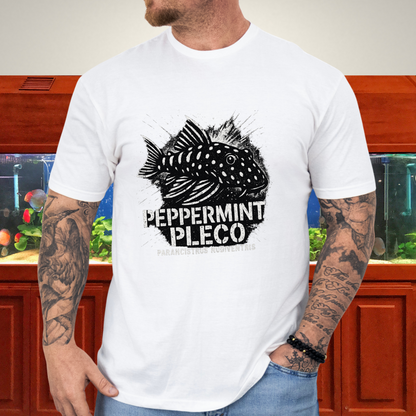 Peppermint Pleco T-Shirt – Punk Graffiti Parancistrus nudiventris Design for Aquarium Hobbyists