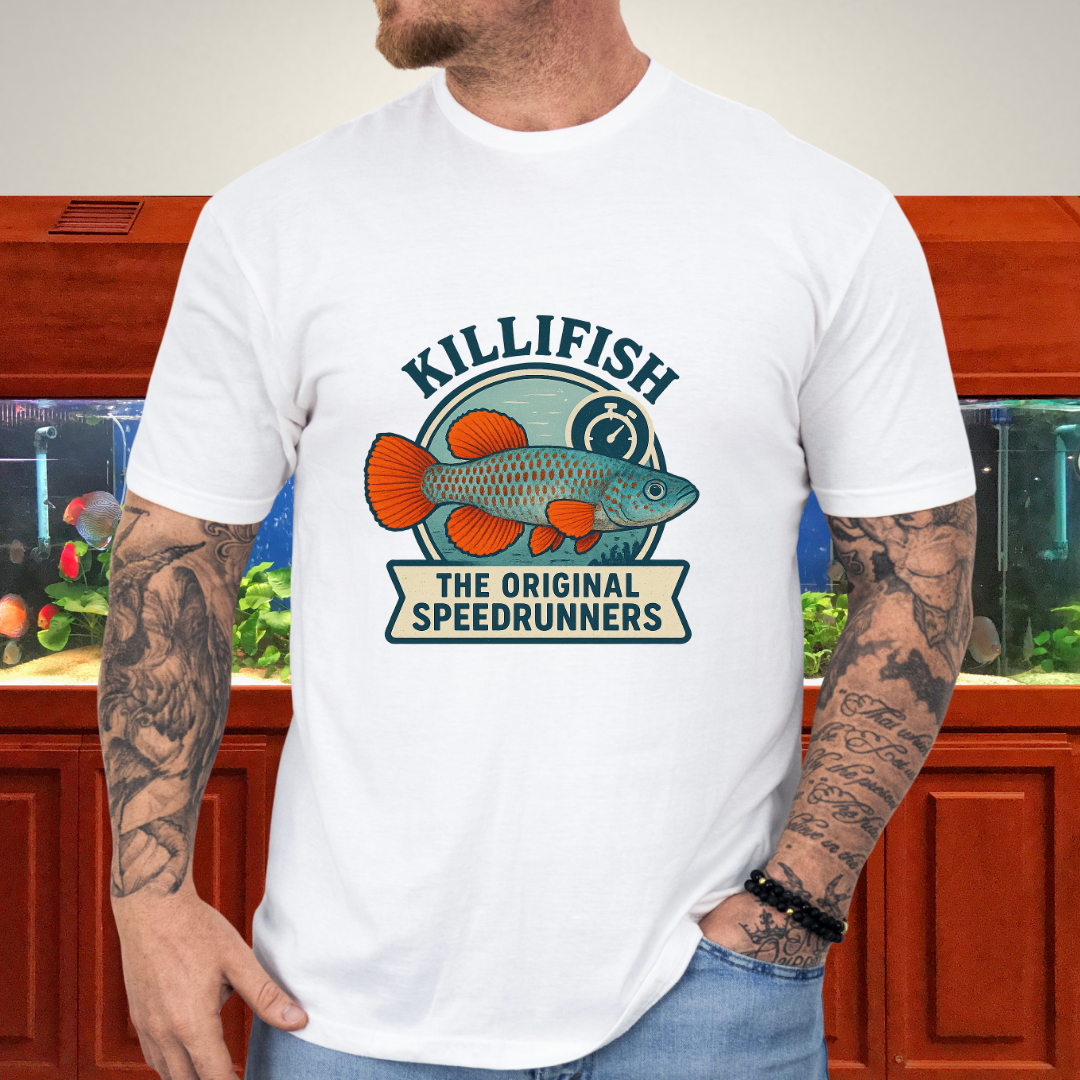 Original Speedrunners Tee – Korthausae Killifish Badge Design