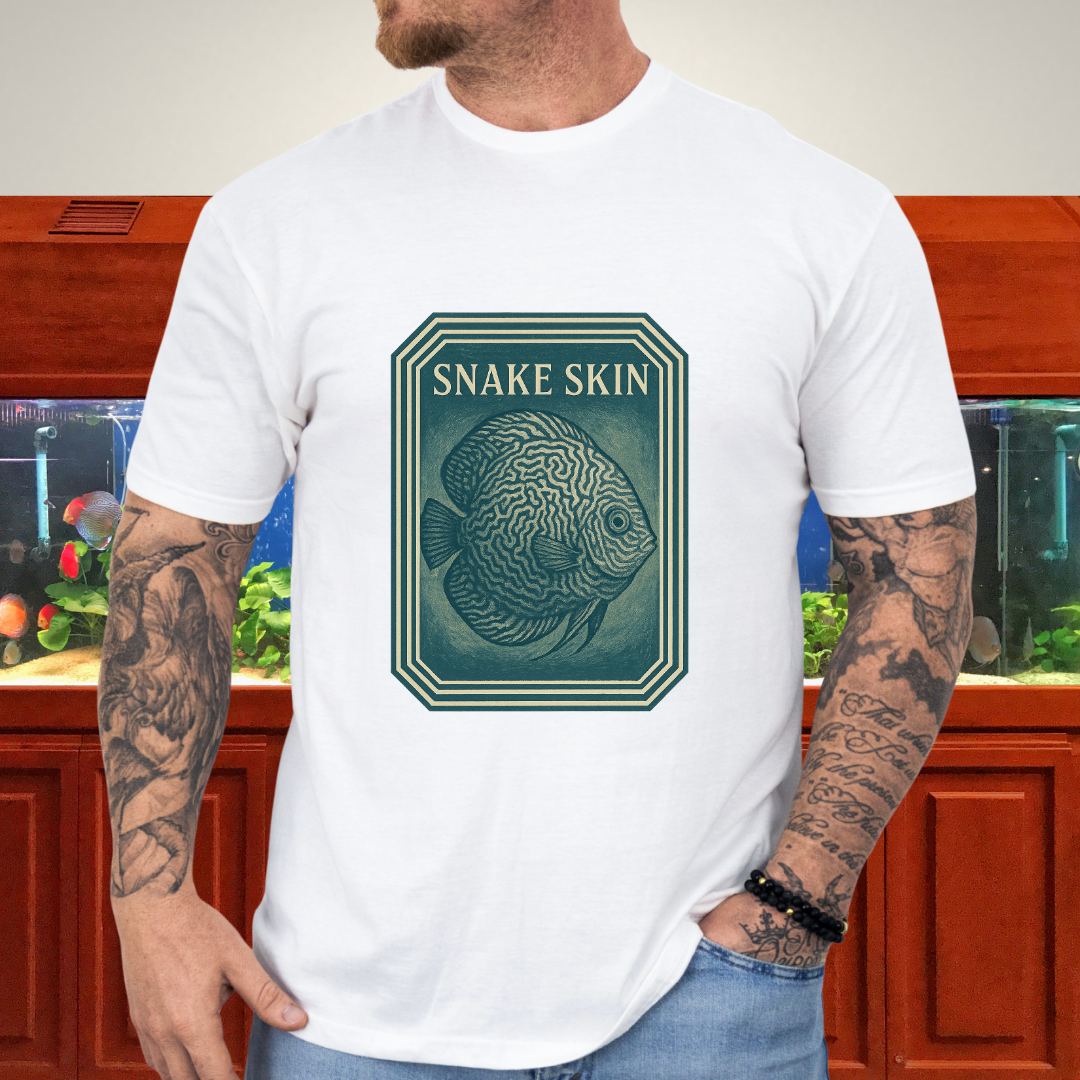 Retro Geometric Snake Skin Discus Tee