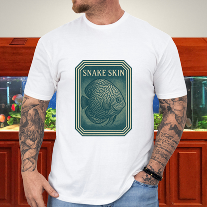 Retro Geometric Snake Skin Discus Tee