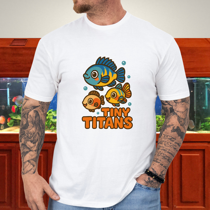 Tiny Titans Tee – Kawaii Dwarf Cichlid Cartoon Design
