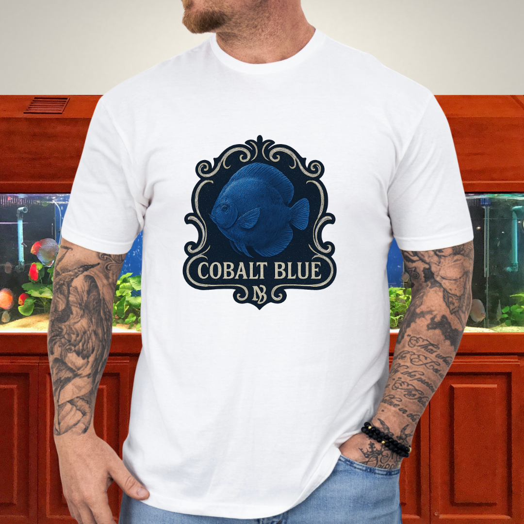 Majestic Retro Badge Cobalt Blue Discus Tee