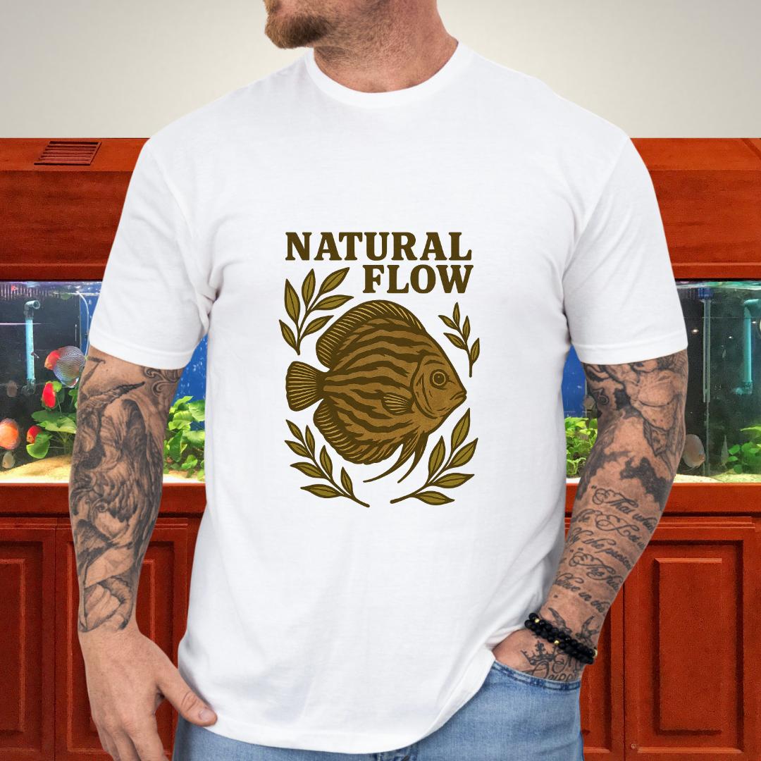Natural Flow Wild Brown Discus Retro Tee-T-Shirt-Fish &amp; Friends Tees