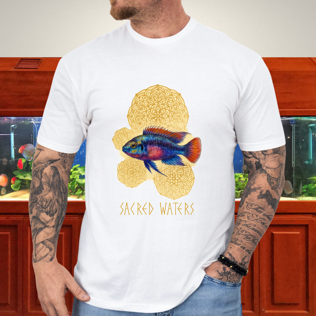 Sacred Waters Tee – Kribensis with Mandala Geometry Design